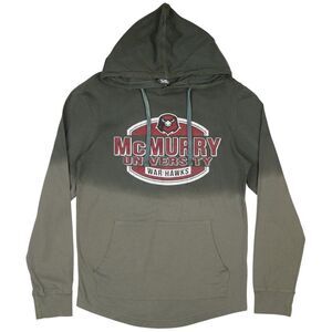 NCAA McMurry University War Hawks Men's Hooded Ombre T-Shirt in Grey, Medium